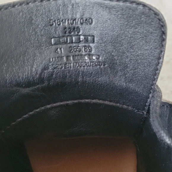 Zara Flat Leather Ankle Boots cow Furskin Size 41 Poited Toes Lace-up - Picture 4 of 10